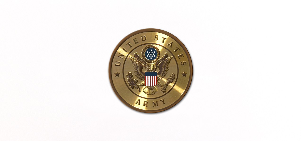 P 542 WT US Army Gold White Faux